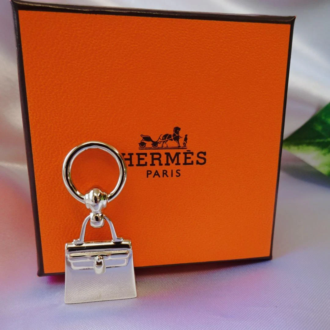 HERMÈS HERMES Kelly Amuleto Ciondolo Top Collana Top Donna Argento Made In Italy Elegante