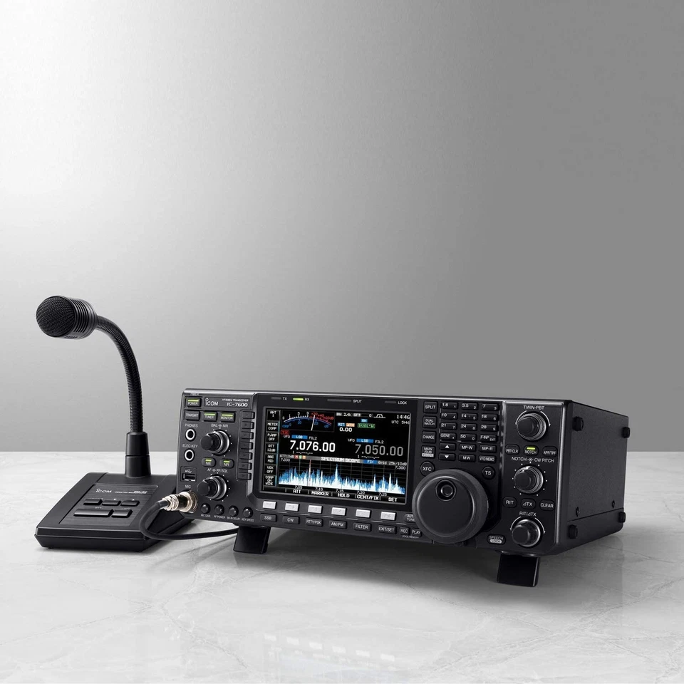 ICOM SM-50 Microfono da Scrivania con Supporto 30 dB Nero dal Giappone Nuovo - Immagine 2 di 2