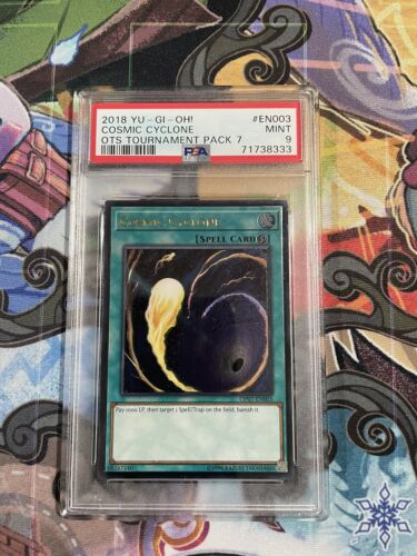 Yu-Gi-Oh! Cosmic Cyclone Ultimate Rare OTS Tournament Pack 7 PSA 9 - Picture 1 of 2