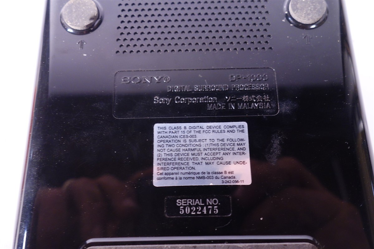 SONYドルビーサウンドデコーダー　DP-1000　中古動作品　現状渡しです。 Sony DP-1000 Digital Surround Processor Working Condition | eBay