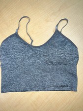 LAURA ASHLEY Women's Small Wireless Soft Comfort Bra Gray Heather Removable Pads
