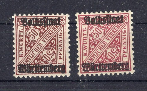 Württemberg 269A+B COLORE** MNH MINT NEVER HINGED (74890