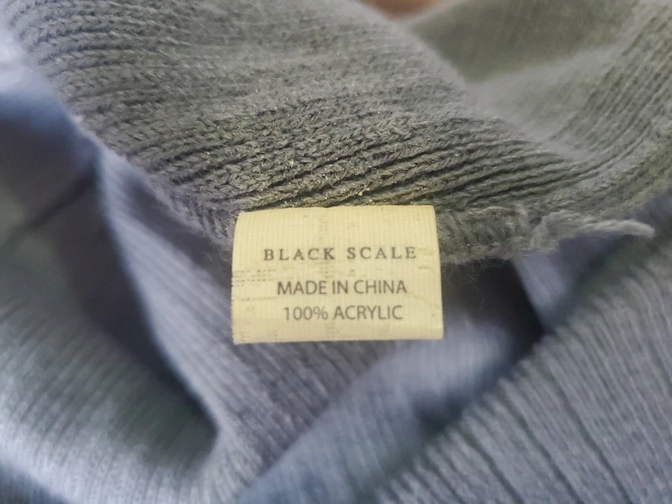 Gorra de punto gris escala negra gorra negra talla negra auténtica rara etiqueta con logotipo gorro gris Foto 3 de 4