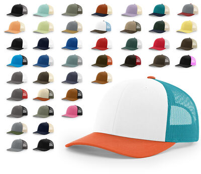 Richardson 115 Trucker Hat Low Profile Snapback Panel Hat Trucker Cap  MD/LG