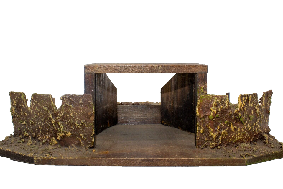 Vintage Hausser WWI Marklin Field Gun Emplacement & Elastolin 7.5cm Gun