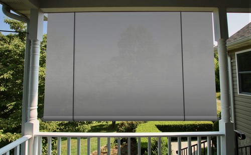 New Roll Up Shade Roller UV Blind Screen Patio Outdoor Deck Gazebo Porch Gray - Picture 9 of 9