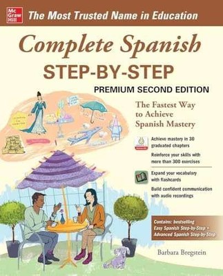 Complete Spanish Step-by-Step, - Paperback, by BREGSTEIN Barbara - Very Good h