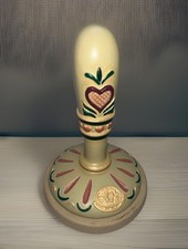 Borsa marrone biscotti art 1996 motivo cuore ceramica timbro biscotti firmato logo cigno vintage