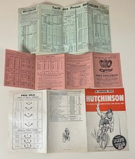 Lot Tarif des pneus Michelin Juillet 1935 + Pneu Englebert 1936 +Hutchinson 1936