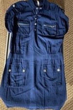 Kensie Utility Shirt Dress Size Medium Coastal, Vacation, Resort
