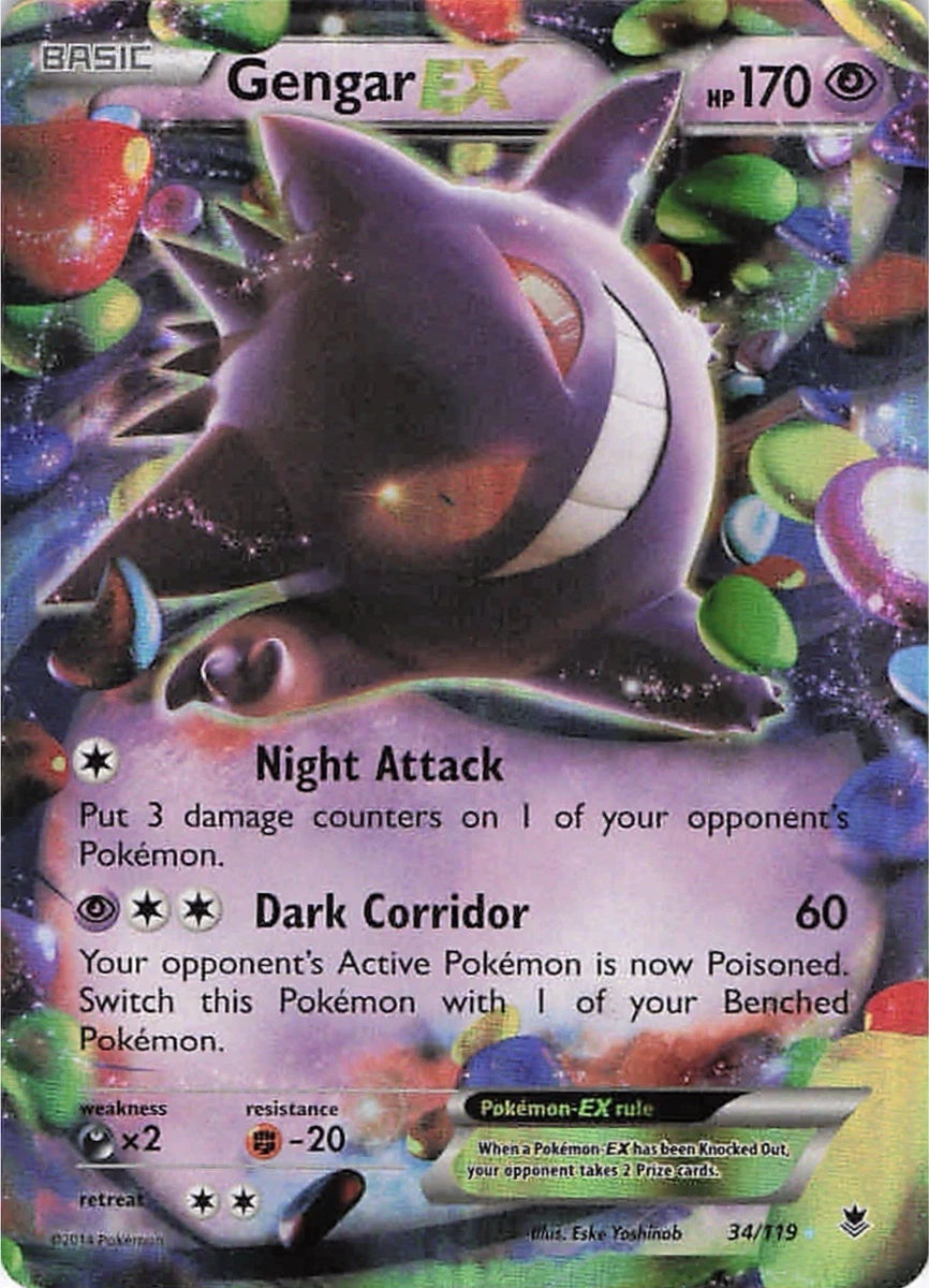 耿鬼神奇宝贝TCG 超罕见XY-Phantom Forces 个人收藏纸牌游戏卡| eBay