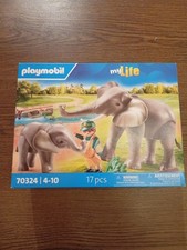 Playmobil 70324 Elefanten Im Freigehege, Zoo Wärter Neu OVP