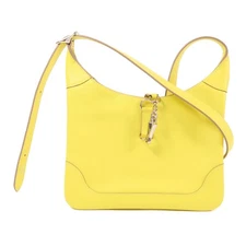 HERMES PHW Trim Duo 24 Shoulder Bag Swift Leather Lime