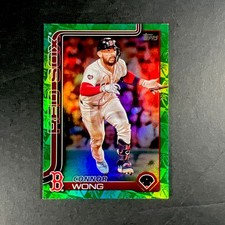 2025 Topps Series 1 Connor Wong Spring Training Green /99 #10 Red Sox