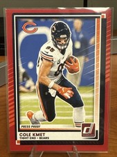 2025 Panini Donruss - Cole Kmet #92 Press Proof Red