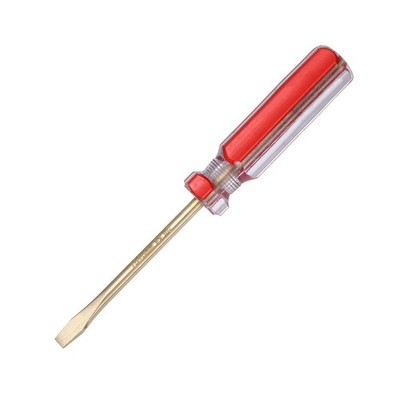 SL5 5x75mm Tip Aluminum Bronze Non-Sparking Screwdriver, Transparent Red