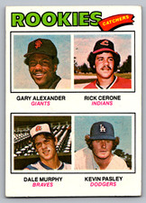 1977 TOPPS #476 RICK CERONE INDIANS & DALE MURPHY BRAVES ROOKIES