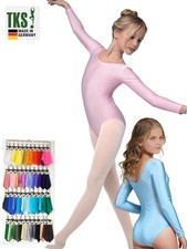Mädchen Ballett Trikot "Blair" Langarm Tanz Body Ballettanzug Turnanzug glänzend