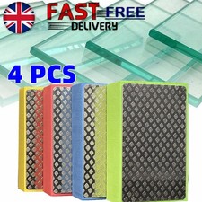 4X Diamond Hand Polishing Pads Tile Glass Grinding Block Pad Marble Sanding Disc