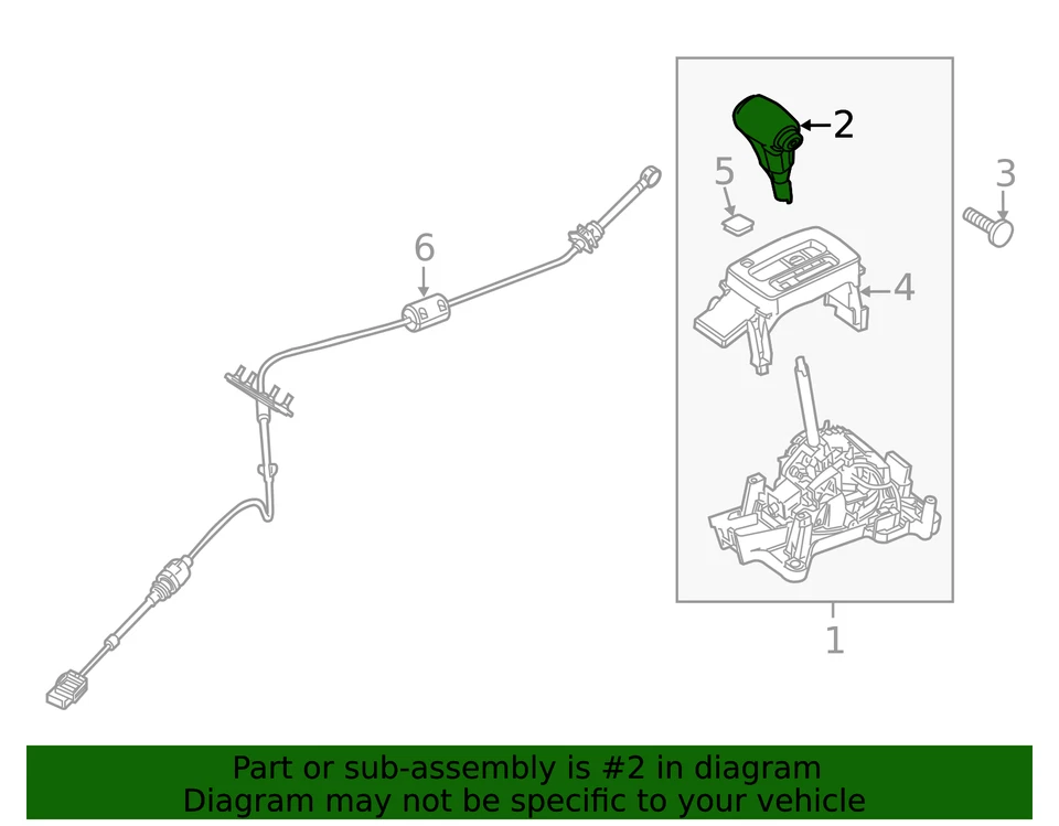 Perilla de cambio original Ford 6H6Z-7213-A Foto 2 de 3