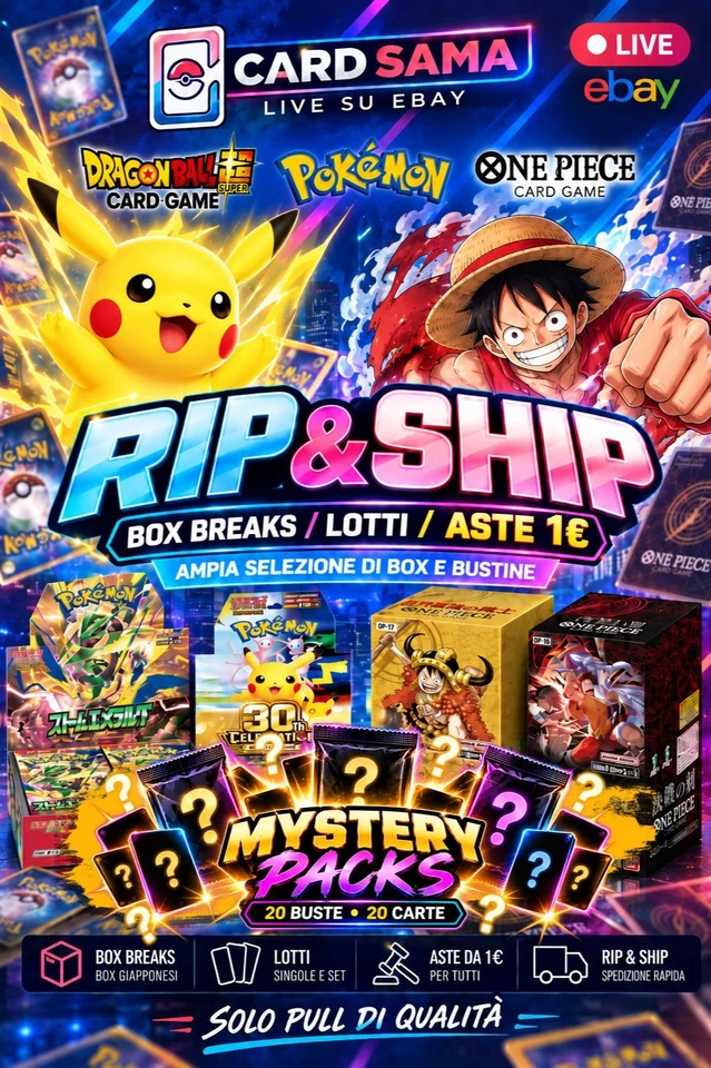 🔴 [LIVE] CARD SAMA - Rip&Ship + Mystery Pokémon, One Piece, Dragon Ball