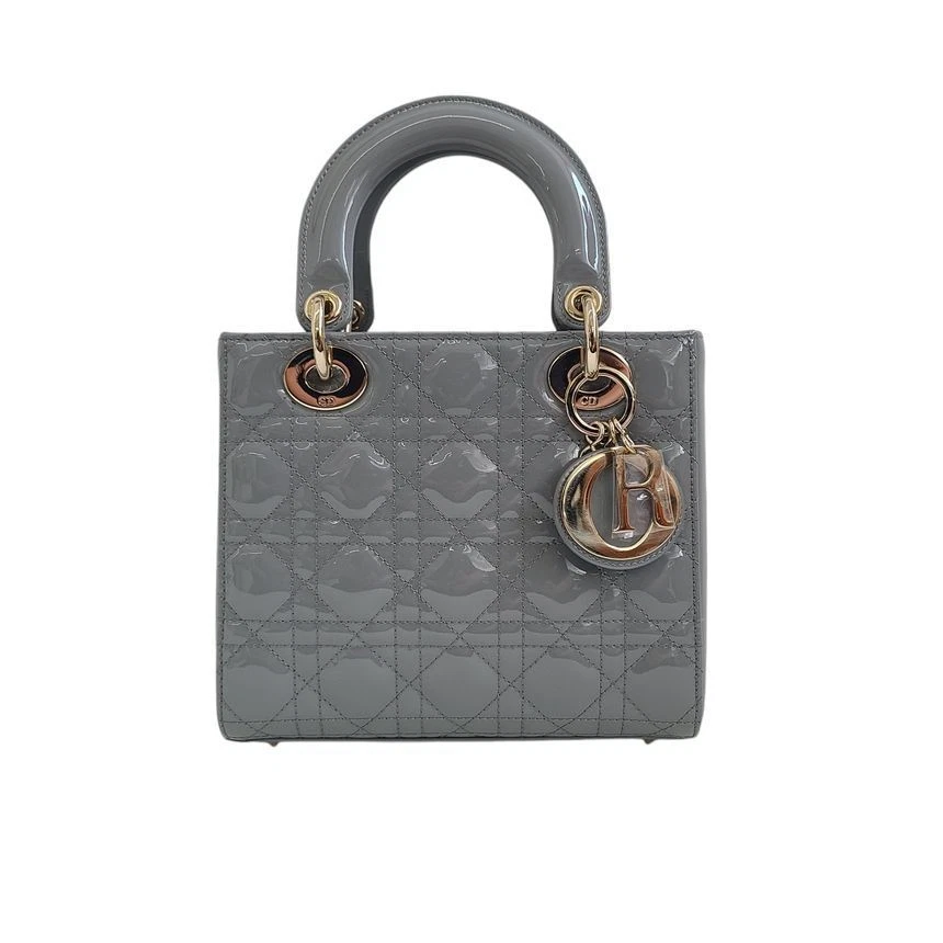 Sac fourre tout Dior Lady Patent ton gris DIA082124 104800236