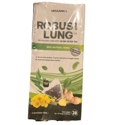 Robust Lung Detox Tea Revitalize Lung Mullein Super Herbs exp 10/30/25