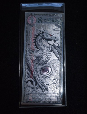 #ad 2024 Silverback Silver Dragon 1 1000 OZ .999 Silver Note Limited Ed. PRISTINE $65.00