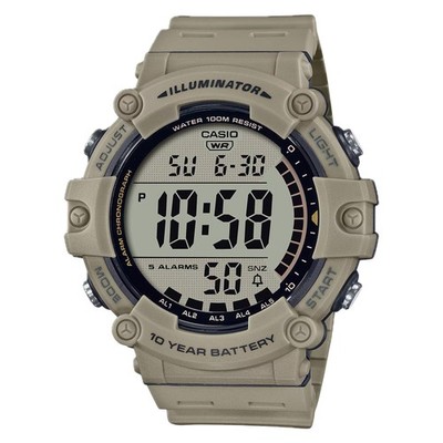 Casio Men s Illuminator Beige Grey Digital Watch - AE-1500WH-5AV