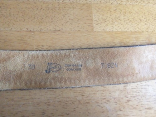 Justin Floral verzierter 1,5" Ledergürtel Größe 38 hellbraun 7982N Top Grain Vintage - Bild 7 von 7