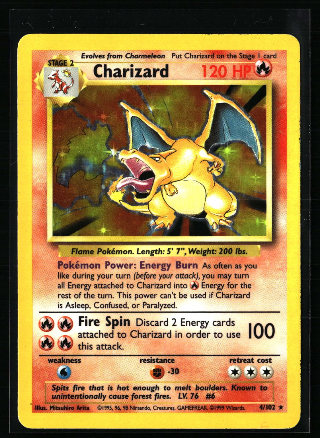 Charizard Base Set #004/102 Holo Rare, Holo, Iconic PHOTOS AVAILABLE DM