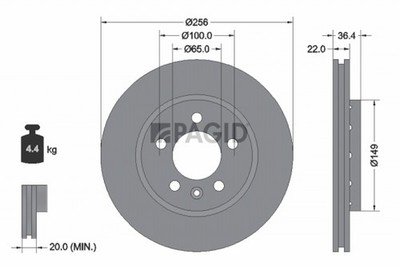 2x Bremsscheibe PAGID 53972NC für VW GOLF 4 1J1 BORA 1 1J2 Variant 1J6 1J5 NEW 2