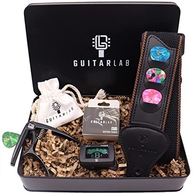 Gitarrenzubehör-Set - Premium Metalldose, Gitarrengeschenke für Männer,