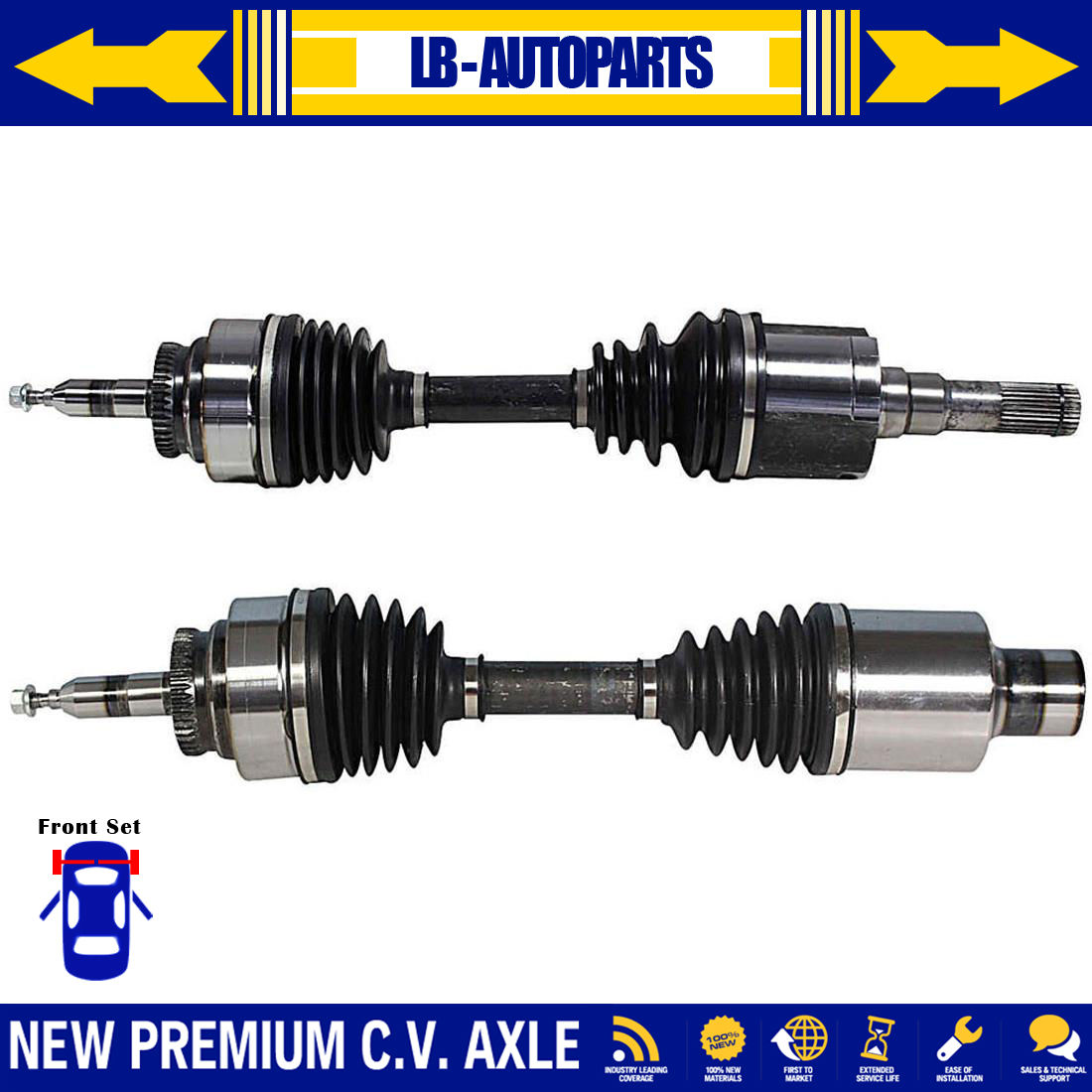 Expedition F150 Navigator Front CV Axle Shaft Pair LH RH