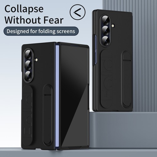 Case For Samsung Galaxy Z Fold Series PC+Silicone w/Tempered Glass Holder Cover - Picture 24 of 59