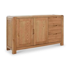 Roseland Furniture Harvey Oak 2 Door 3 Drawer Large Sideboard RRP £670