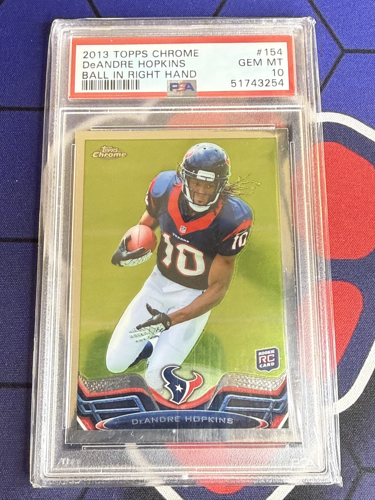 DeAndre Hopkins Topps Chrome #154 Ball in Right Hand