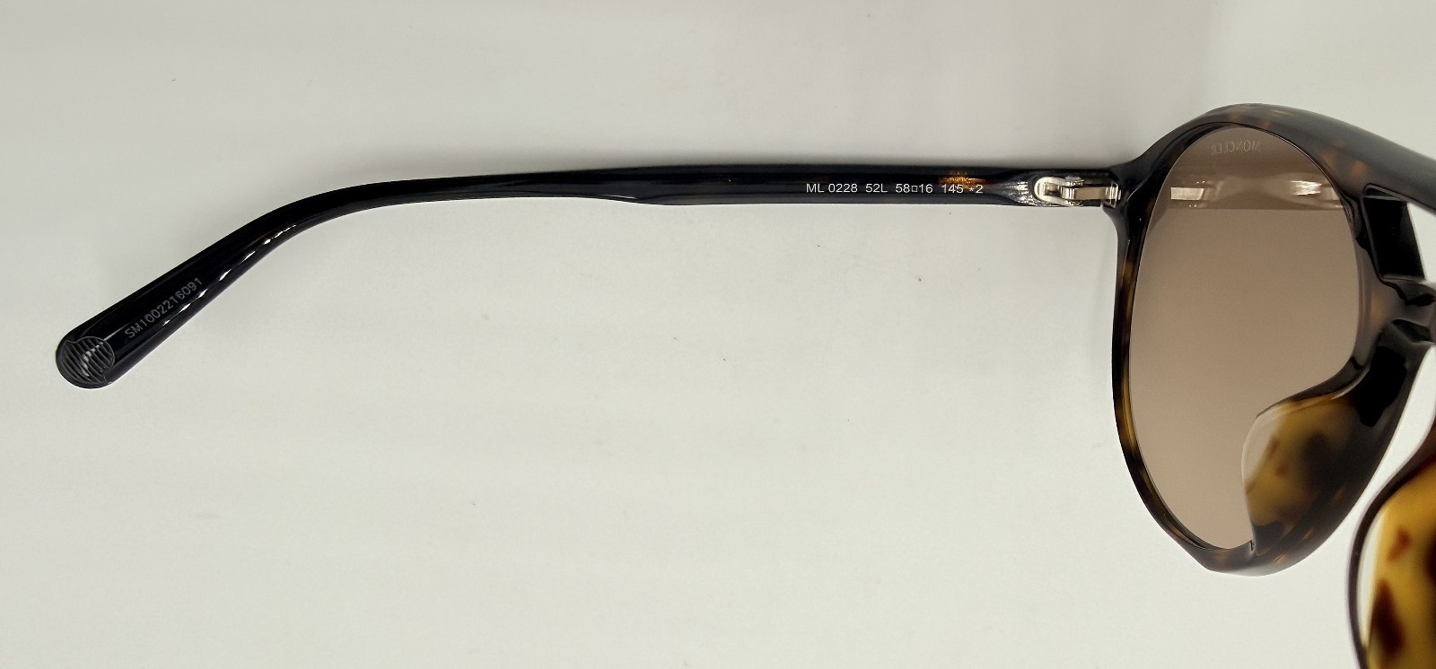 Authentic MONCLER ML 0228 52L Shiny Havana w/Gunmetal Flash Lens Sunglasses thumbnail 5