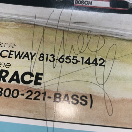 1988 12 Hours of Sebring Race Poster, Artwork by Lee Self-SIGNED BY DRIVERS!! - Picture 2 of 7