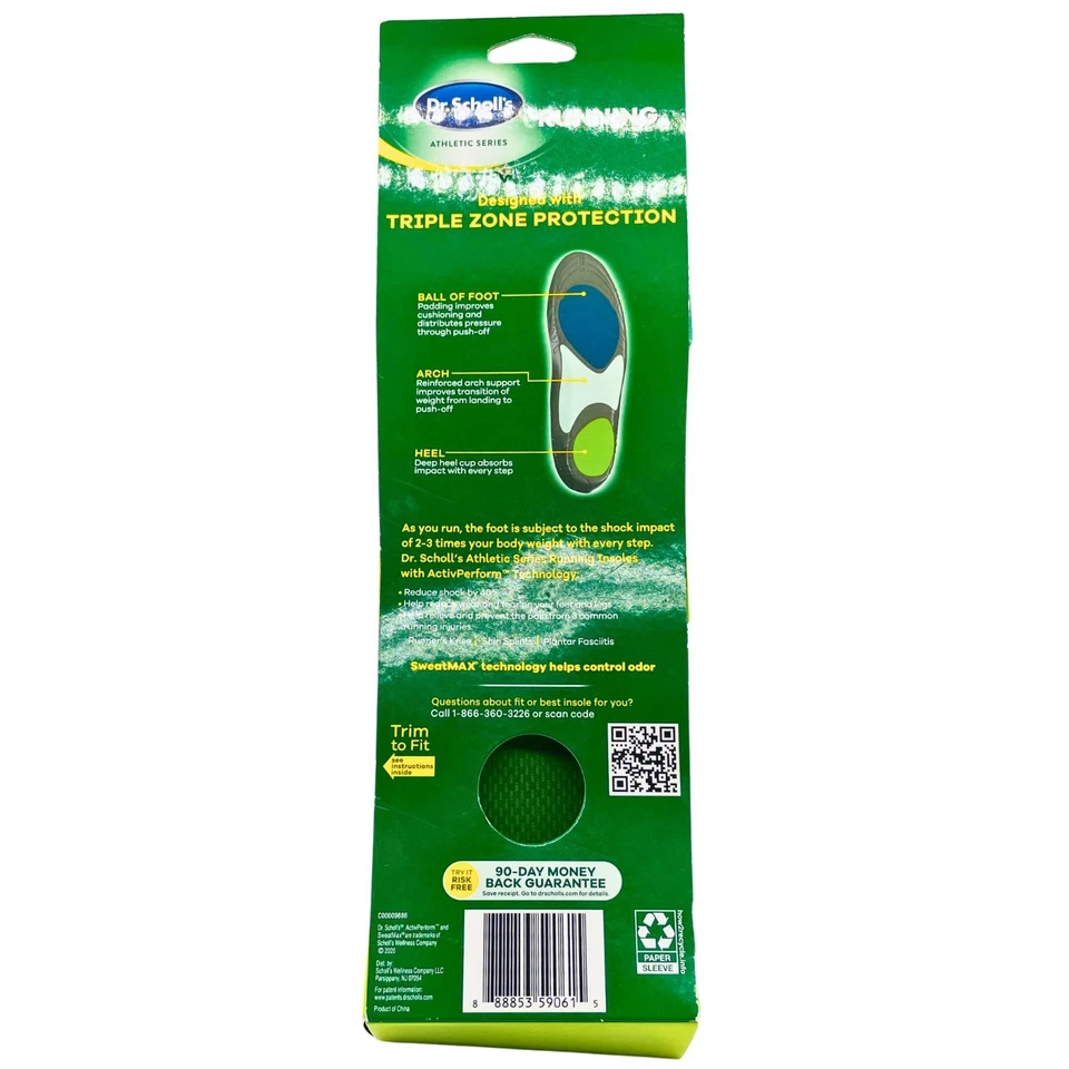 Plantillas de running Dr. Scholl’s para hombre tallas 10,5–14 – 1 par – nuevas Foto 2 de 2
