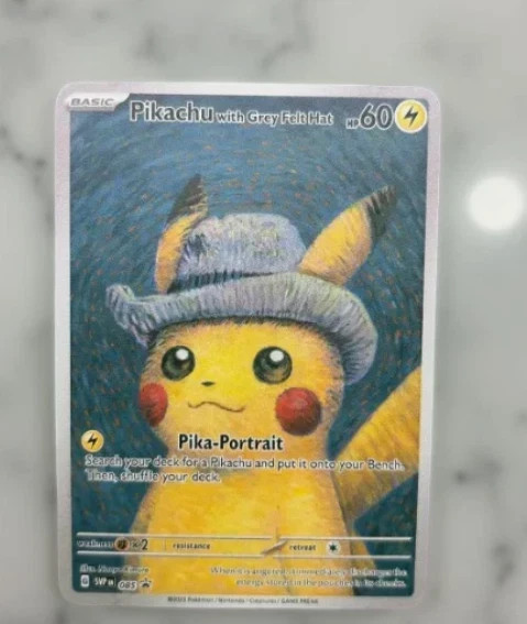 Pikachu Grey Felt Hat SVP 085 Metal Card Collector Display | eBay