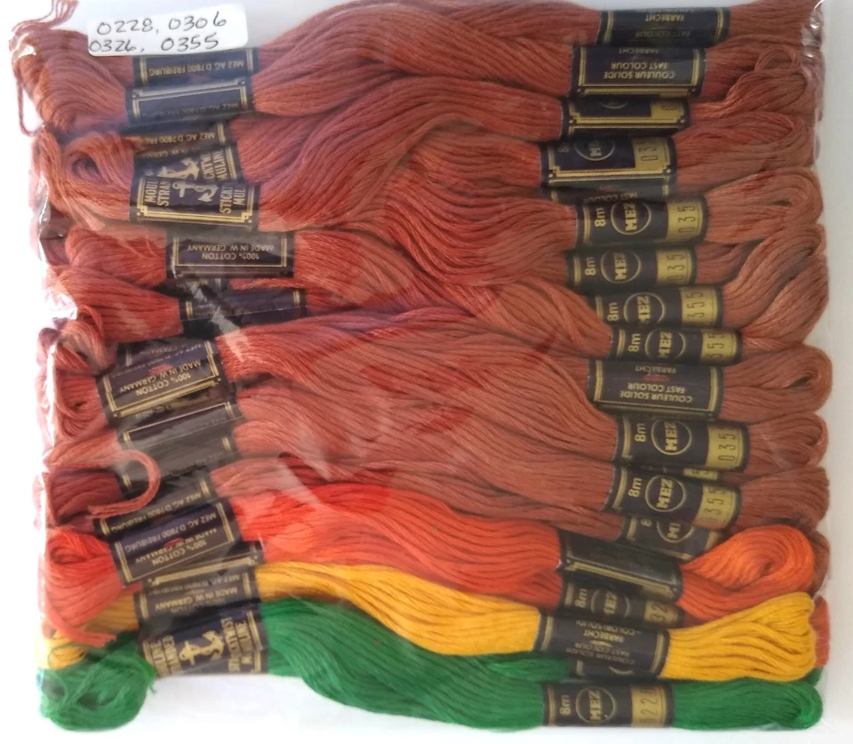 85+ Skein Anchor MEZ 8m Cotton Embroidery Floss Lot Mostly Browns and Beige NOS - Image 2 of 4