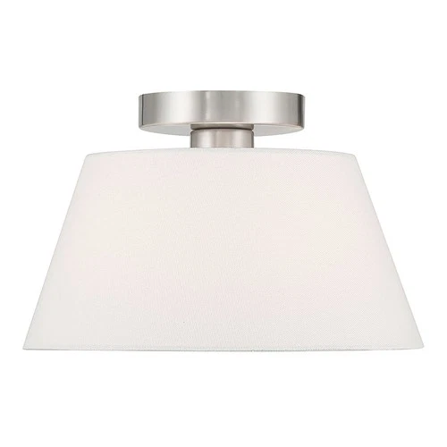 Bellevue SHCF95384 12"W Semi-Flush Ceiling Fixture - Nickel - Picture 1 of 12