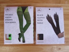 KBW Brand Wicked Green Stripes Stocking and Black Gloves with Nails For Sale!!!