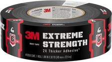 3M Extreme Strength Duct Tape, 1.88 in x 30 yd, Heavy Duty, with 1, Black