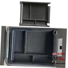 Black Flocking Center Console and Armrest Organizer Fit for Chevy Silverado 