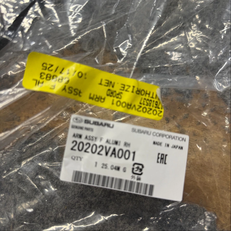 Brazo de control inferior derecho 20202VA001 NUEVO OEM Subaru 2015-2021 WRX WRX STI Foto 3 de 4