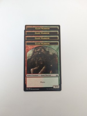 (4) Giant Warrior (017) Token *PLAYSET* Modern Masters 2017 Regular NM MTG