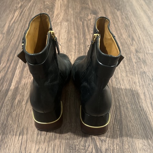 Bottines à talons multi-logo TORY BURCH - couleur farine d'amande noir parfait taille 8,5 M - Photo 3/18