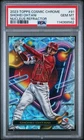 Shohei Ohtani Nucleus Refractor SSP PSA 10 GEM MINT 2023 Topps Cosmic Chrome #91